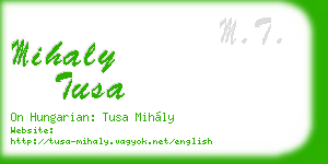 mihaly tusa business card